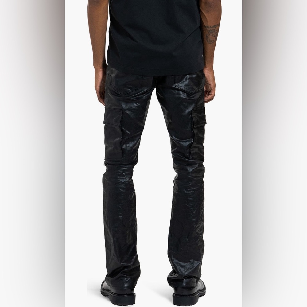 Purple brand patent film coated bootcut Pant